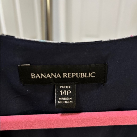 Banana Republic Floral Wrap Dress - Navy and Pink petite 14 - Picture 6 of 9